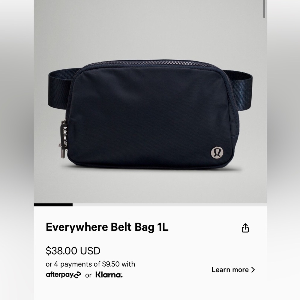 Army green tie-dye Lululemon belt bag.